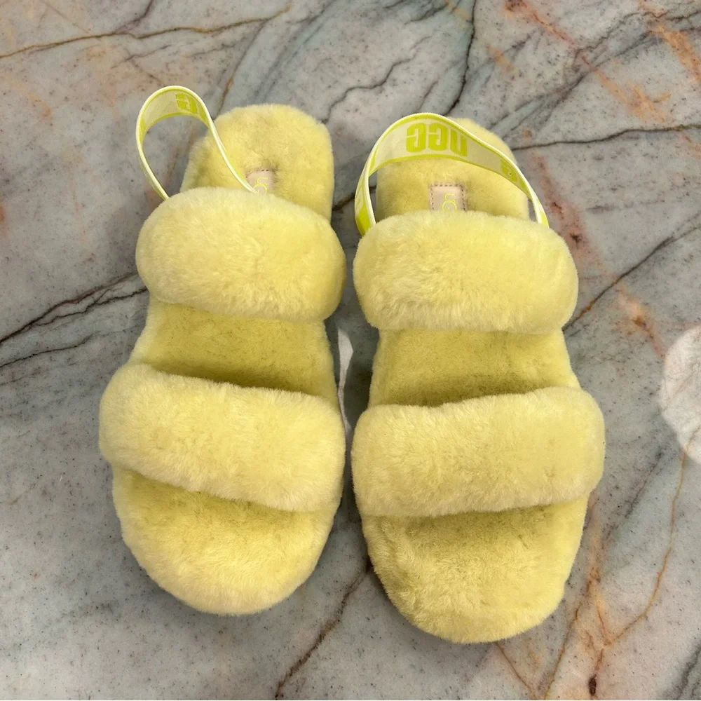 NWT UGG Women's Oh Yeah Slide Fur Slipper - Picture 3 of 6